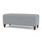 Lesro Siena Lounge Reception Loveseat Bench, Walnut, RS Fog Upholstery SN6001 - alternate 2